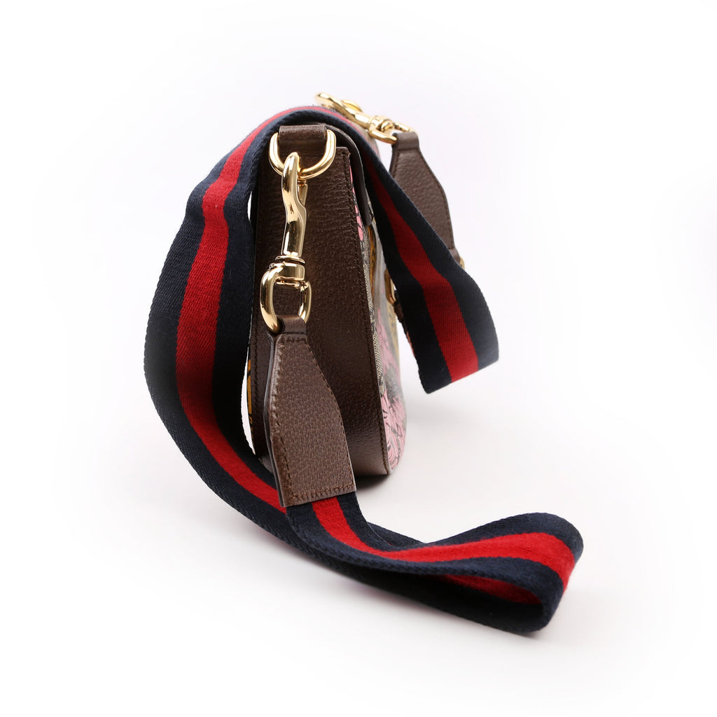 453189 GG Supreme Bengal Padlock Medium Messenger Brown