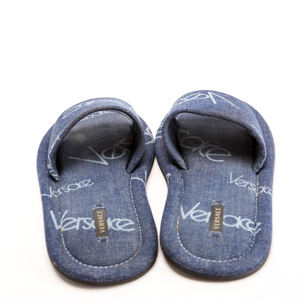 Logo Denim Slides Size 40