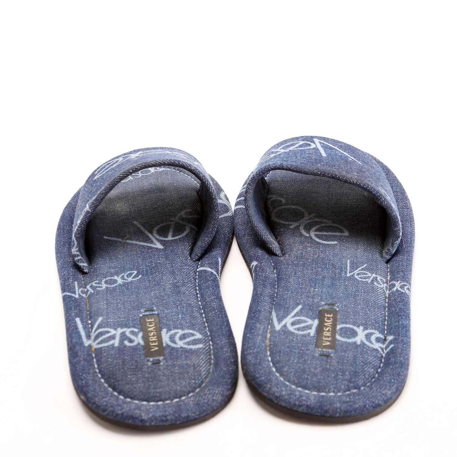 Logo Denim Slides Size 40