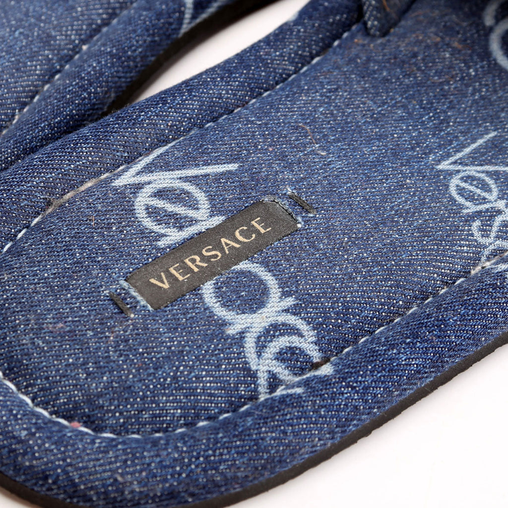 Logo Denim Slides Size 40