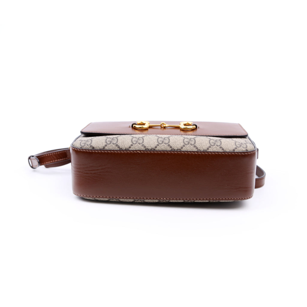 645454 Horsebit 1955 Small Crossbody Brown