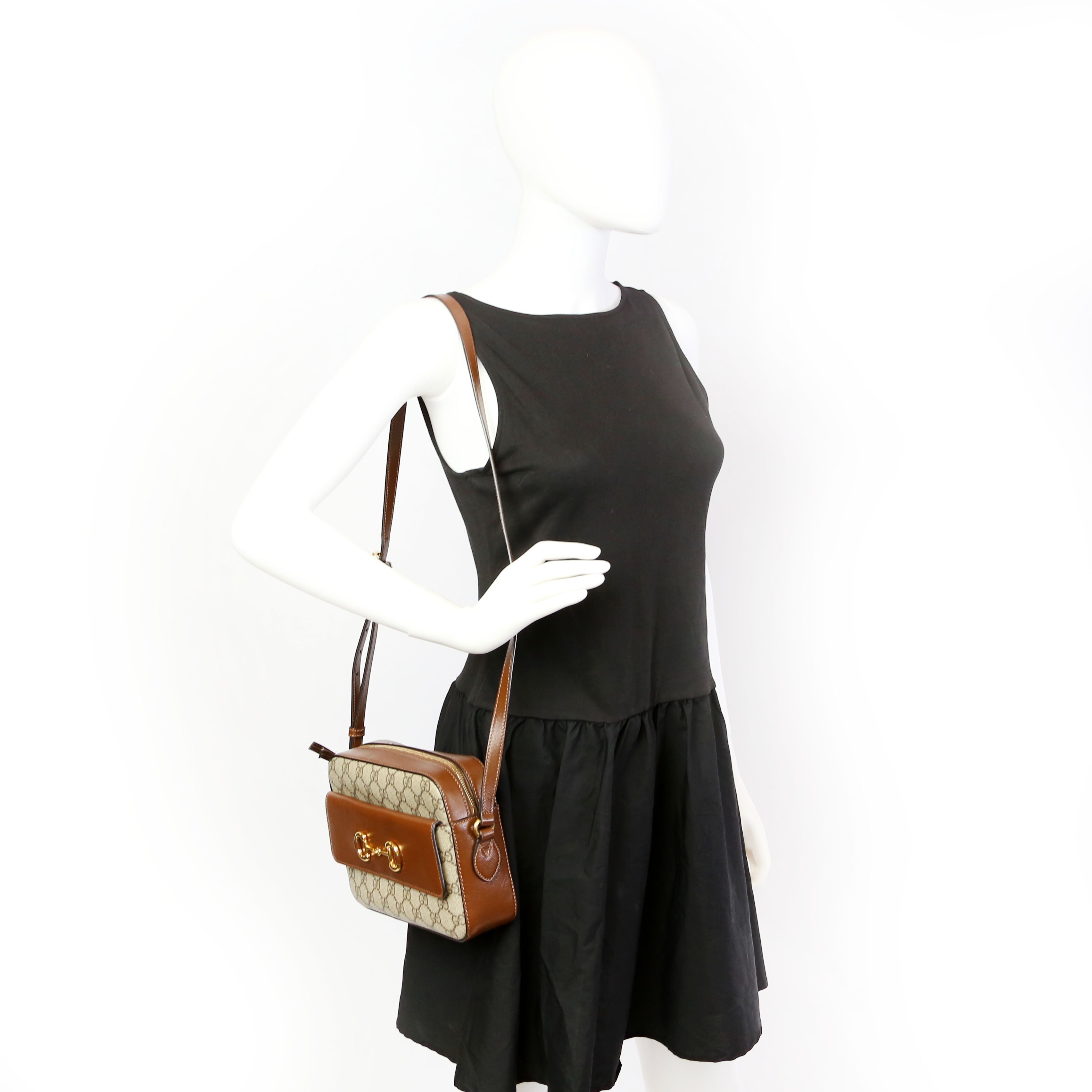 645454 Horsebit 1955 Small Crossbody Brown