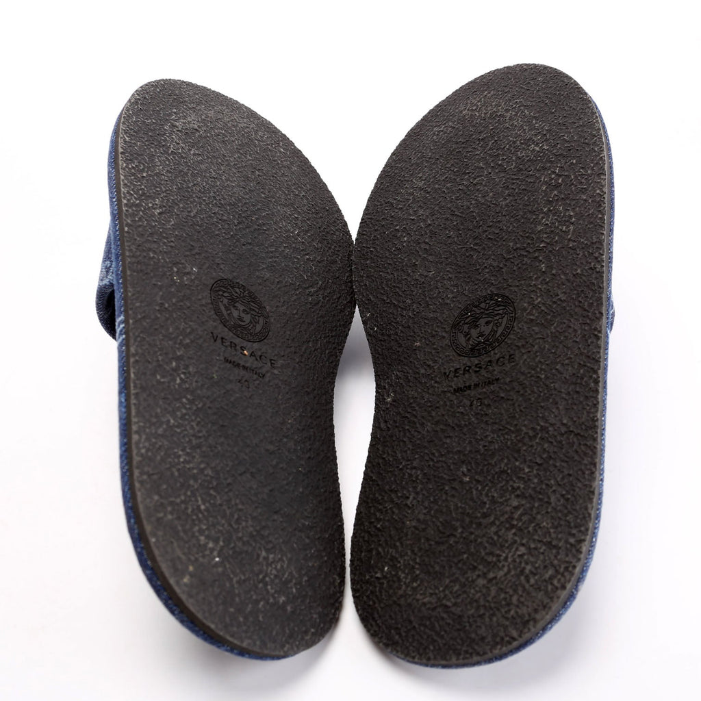 Logo Denim Slides Size 40