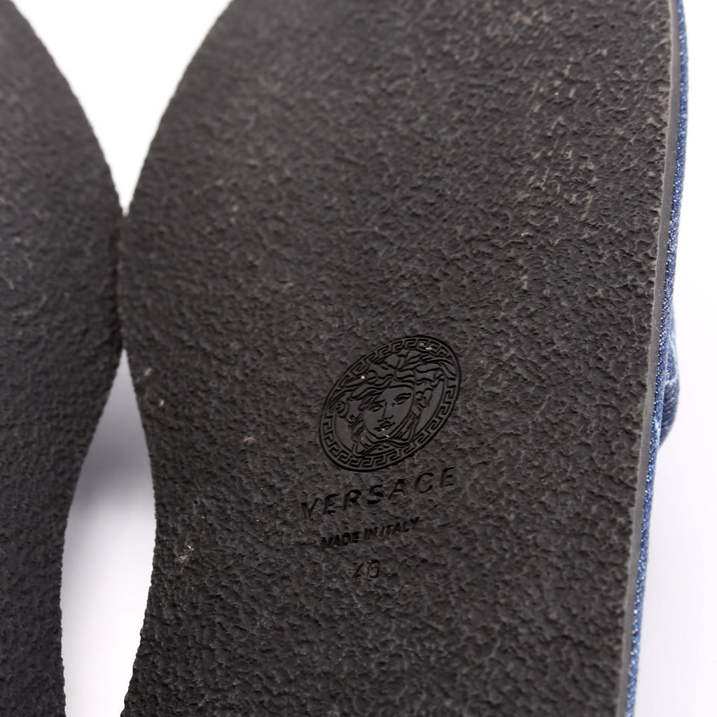 Logo Denim Slides Size 40