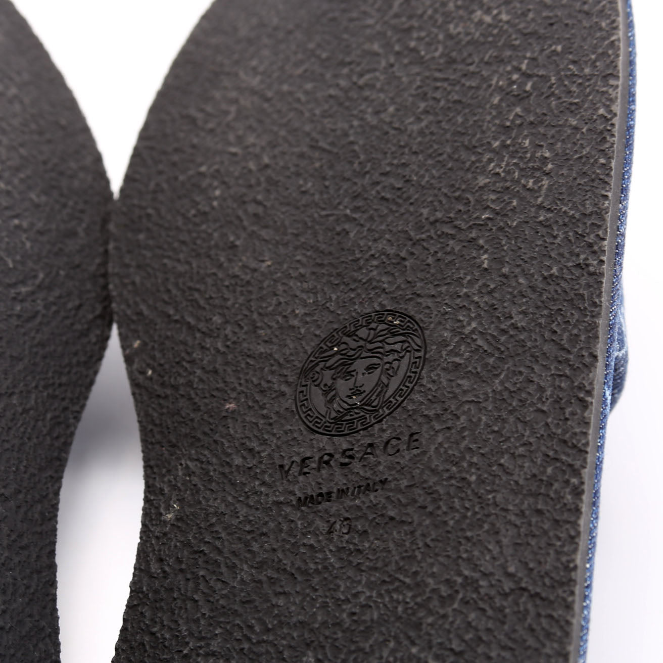 Logo Denim Slides Size 40