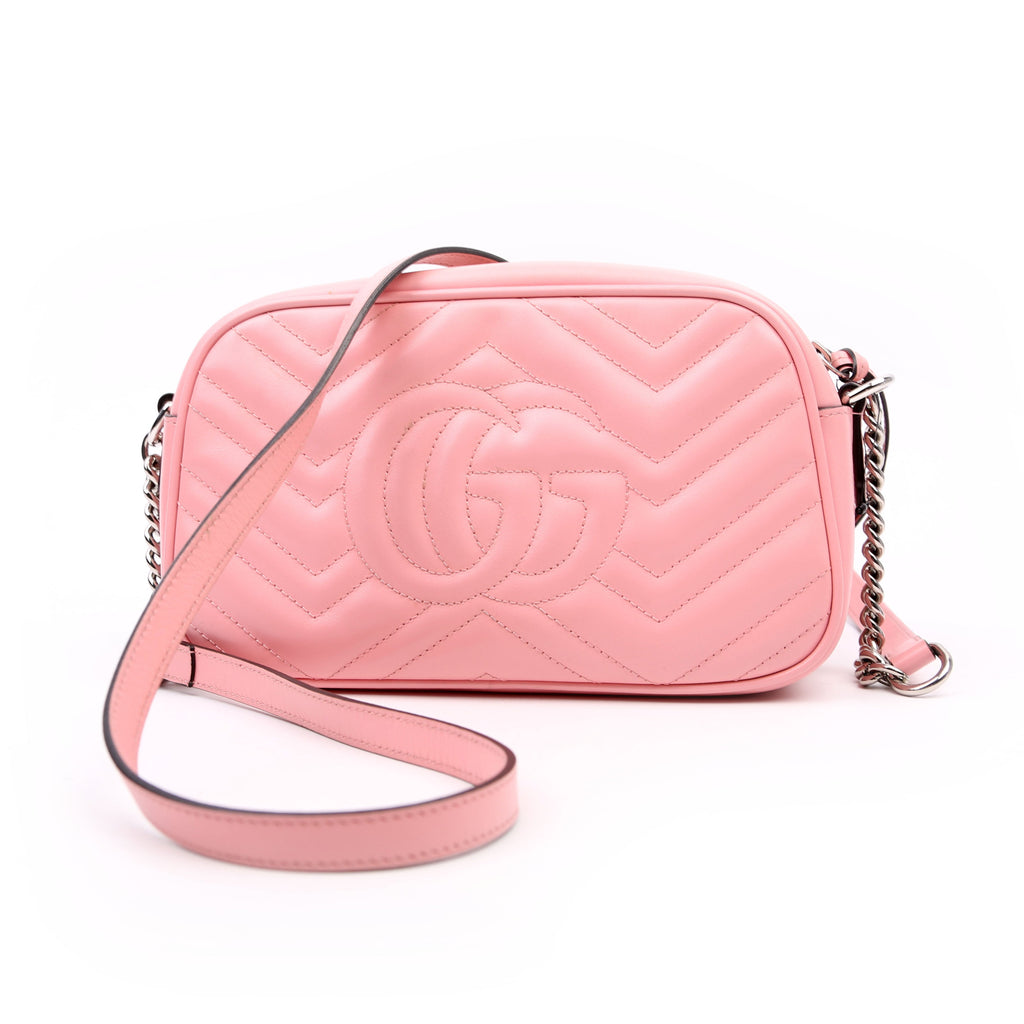 447632 Marmont Small Leather Camera Pink