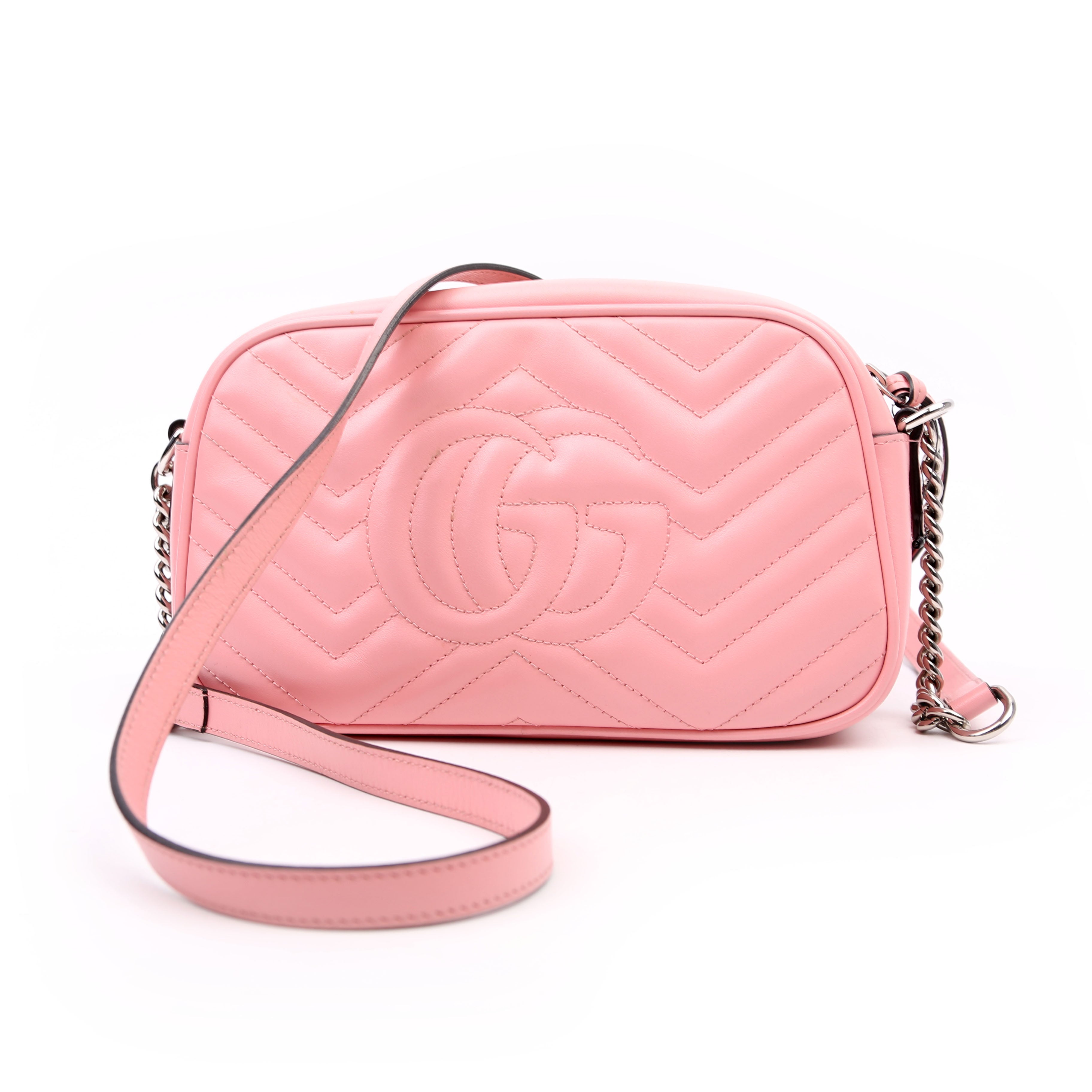 447632 Marmont Small Leather Camera Pink