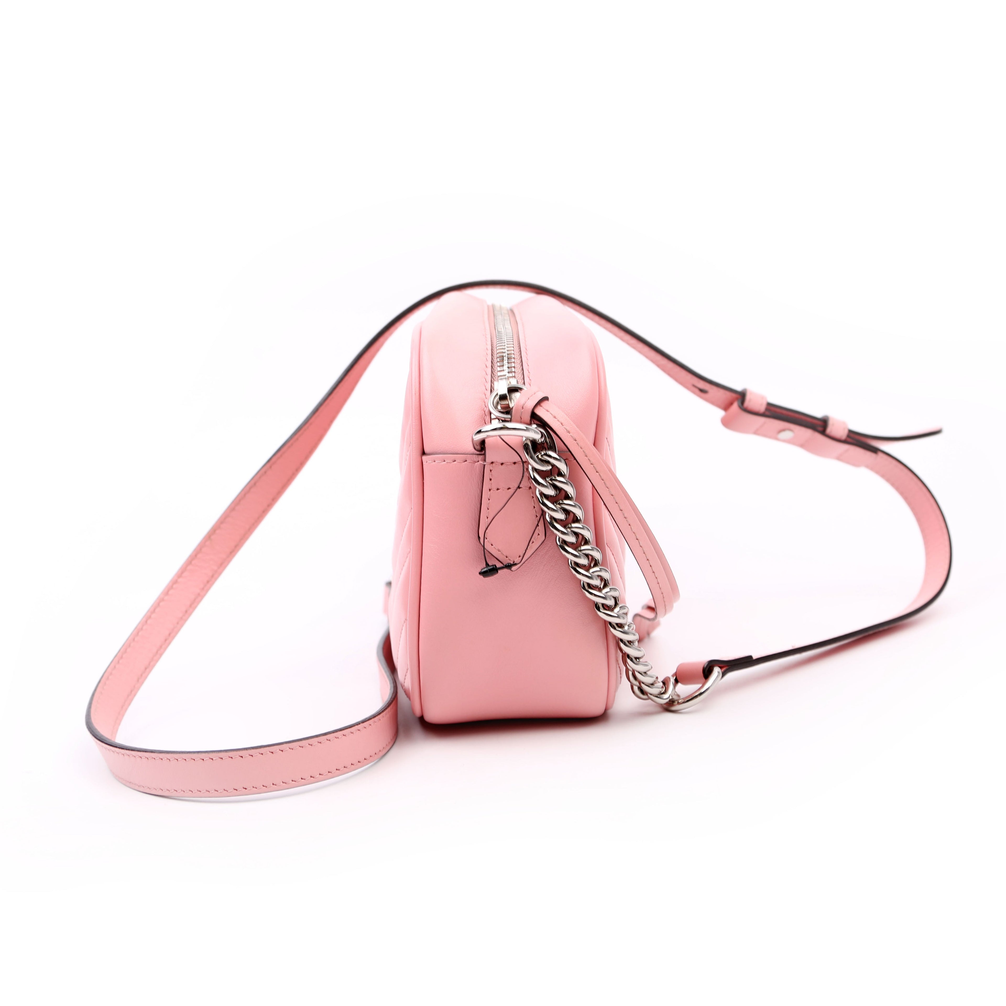 447632 Marmont Small Leather Camera Pink