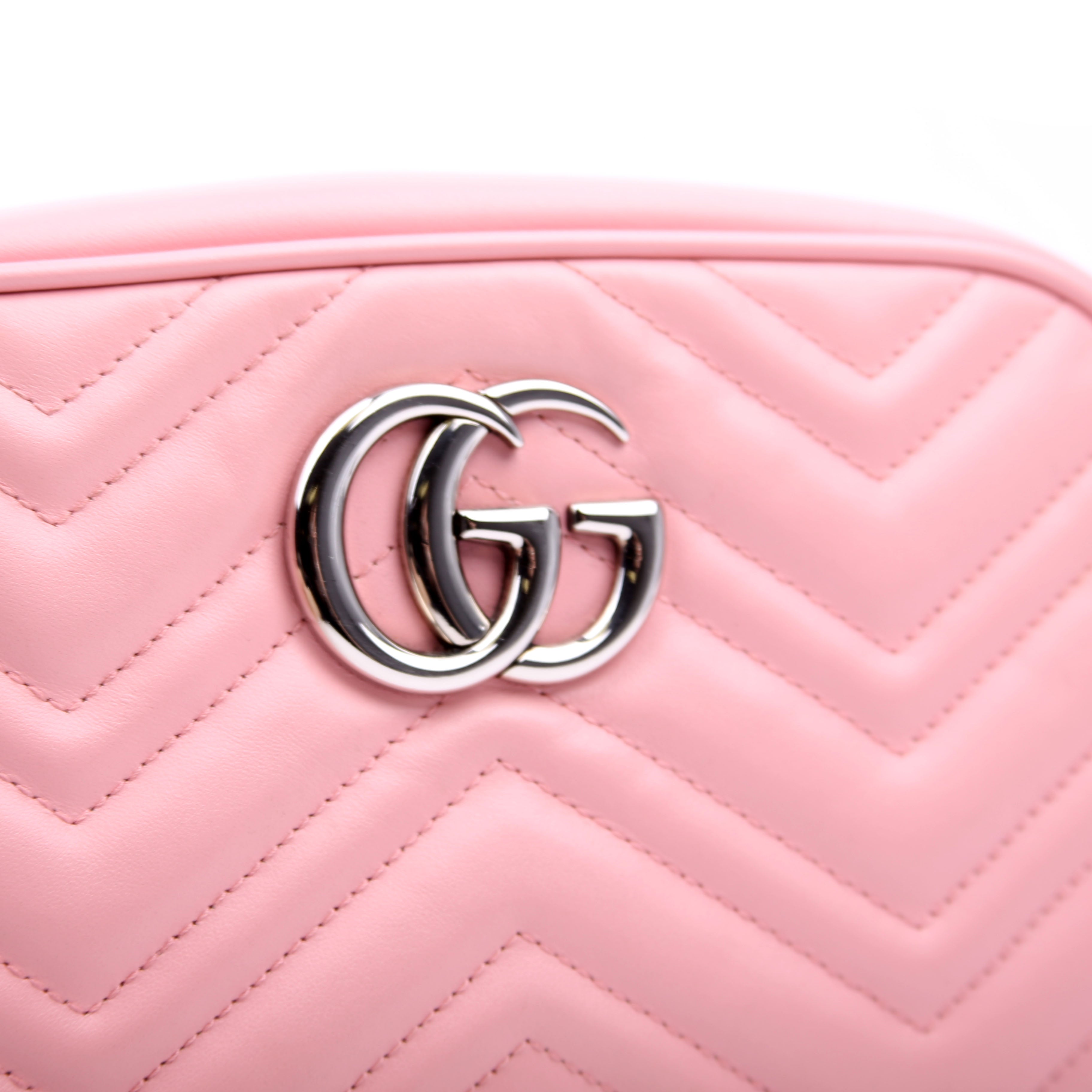 447632 Marmont Small Leather Camera Pink