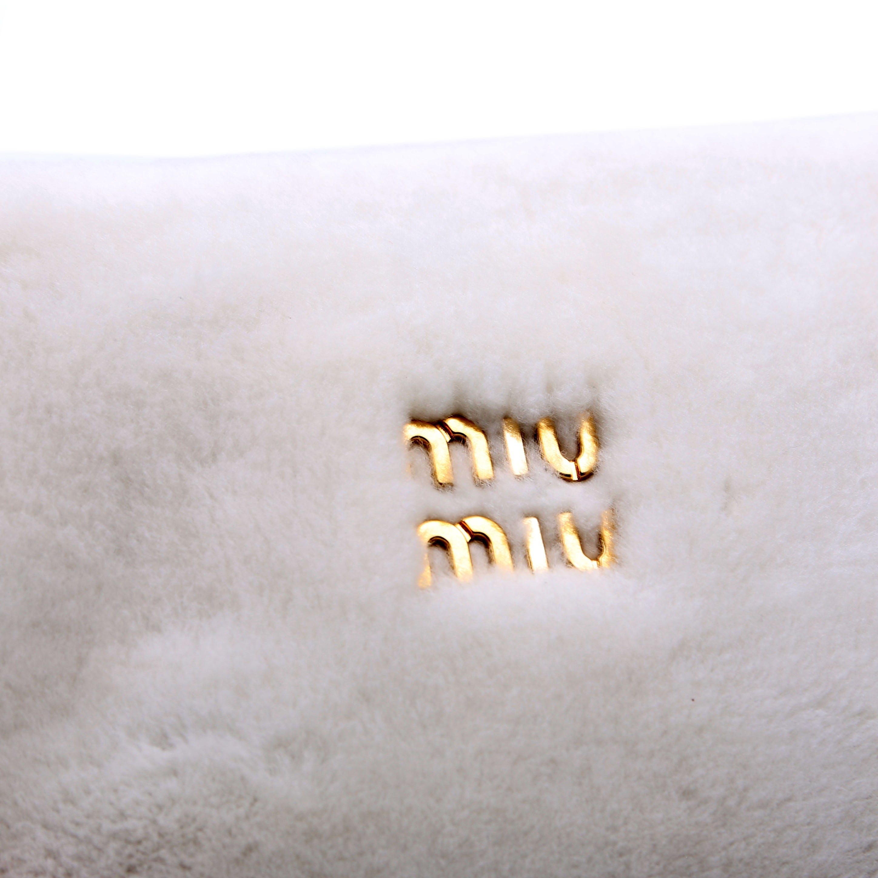 Faux Fur Chain Shoulder White/Gold