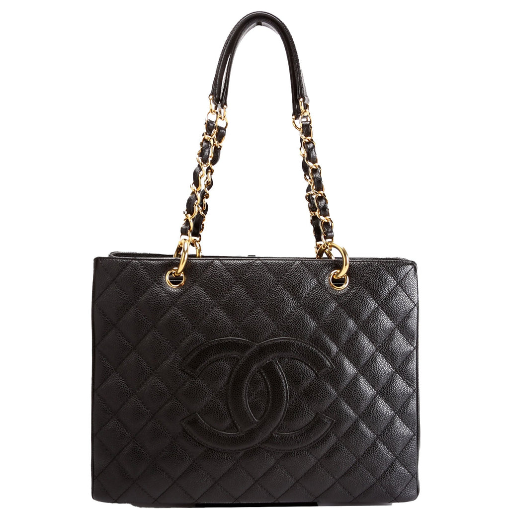 Grand Shopping Tote Caviar Black