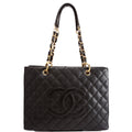Grand Shopping Tote Caviar Black