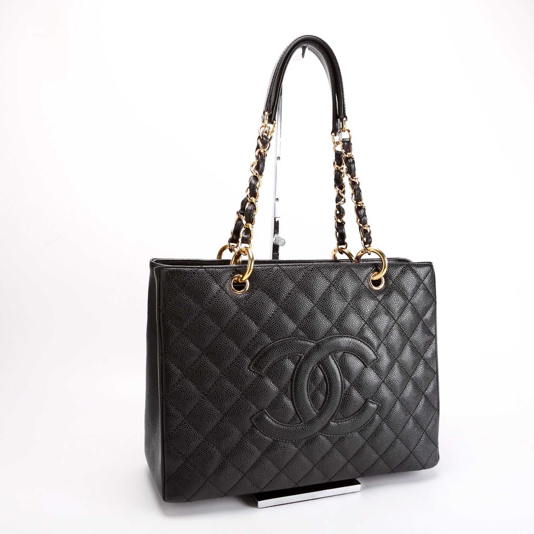 Grand Shopping Tote Caviar Black