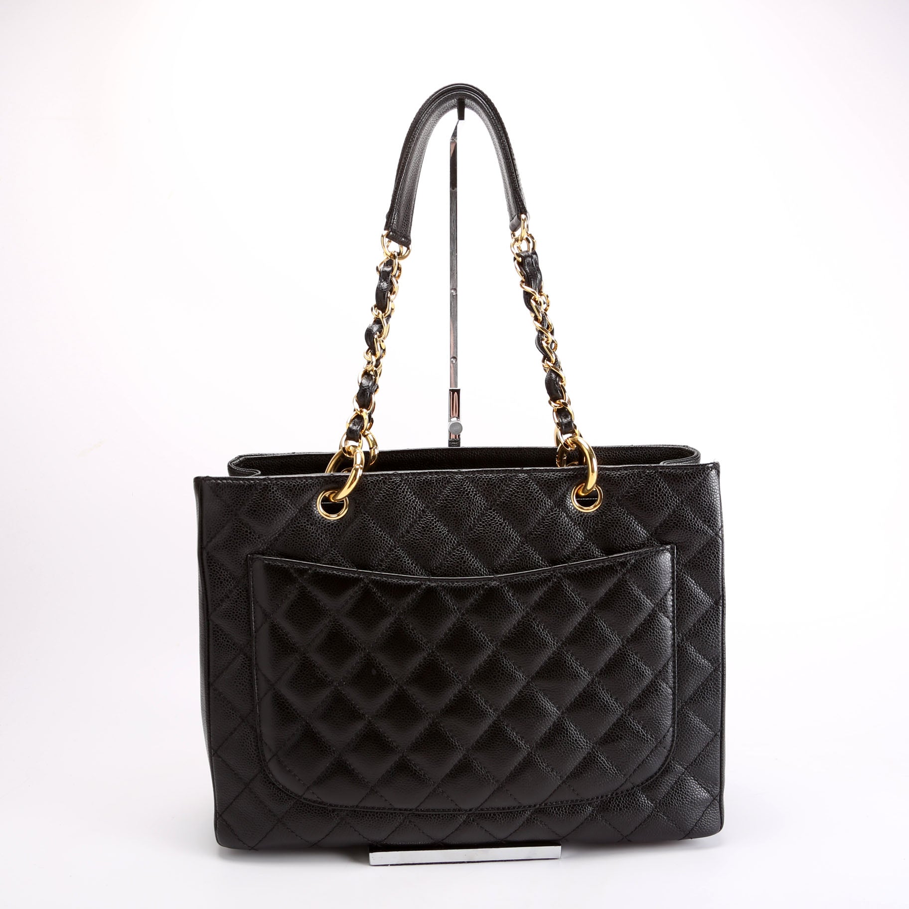 Grand Shopping Tote Caviar Black