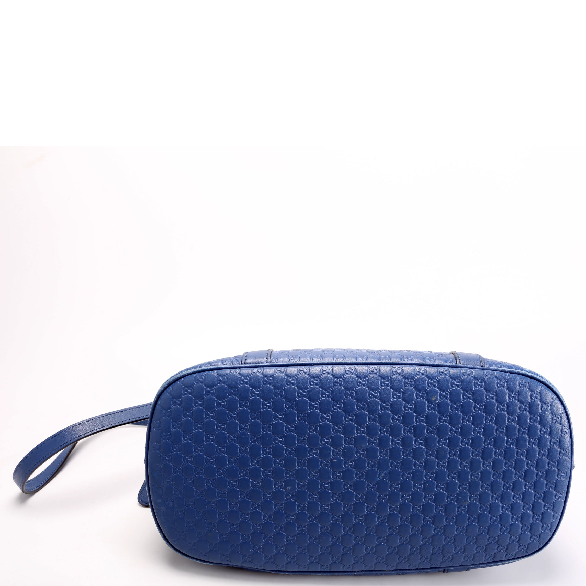 449663 Guccissima Dome Bag Medium Blue