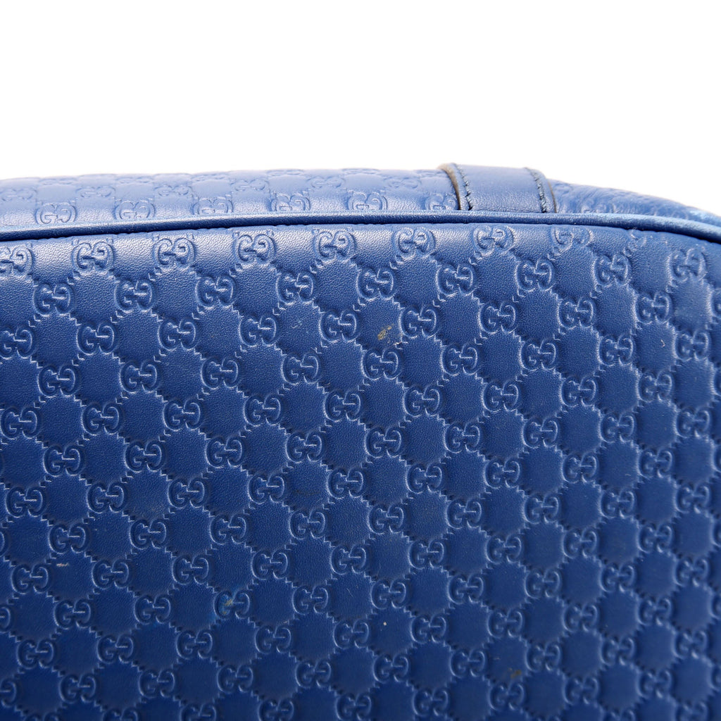 449663 Guccissima Dome Bag Medium Blue