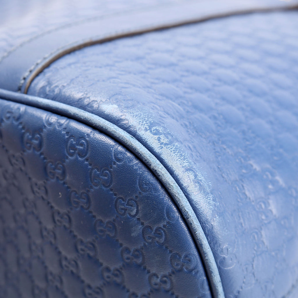 449663 Guccissima Dome Bag Medium Blue
