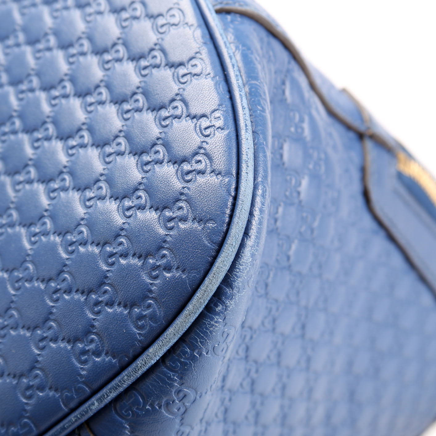 449663 Guccissima Dome Bag Medium Blue