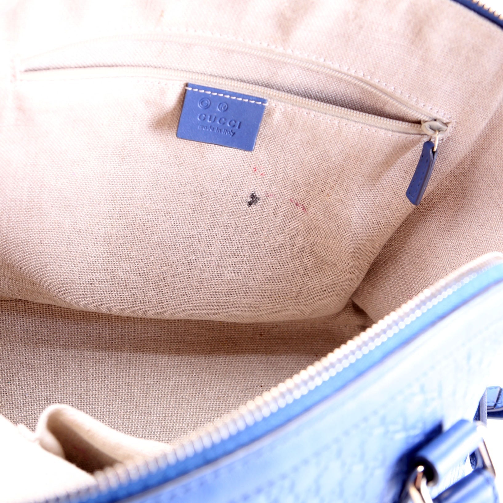 449663 Guccissima Dome Bag Medium Blue