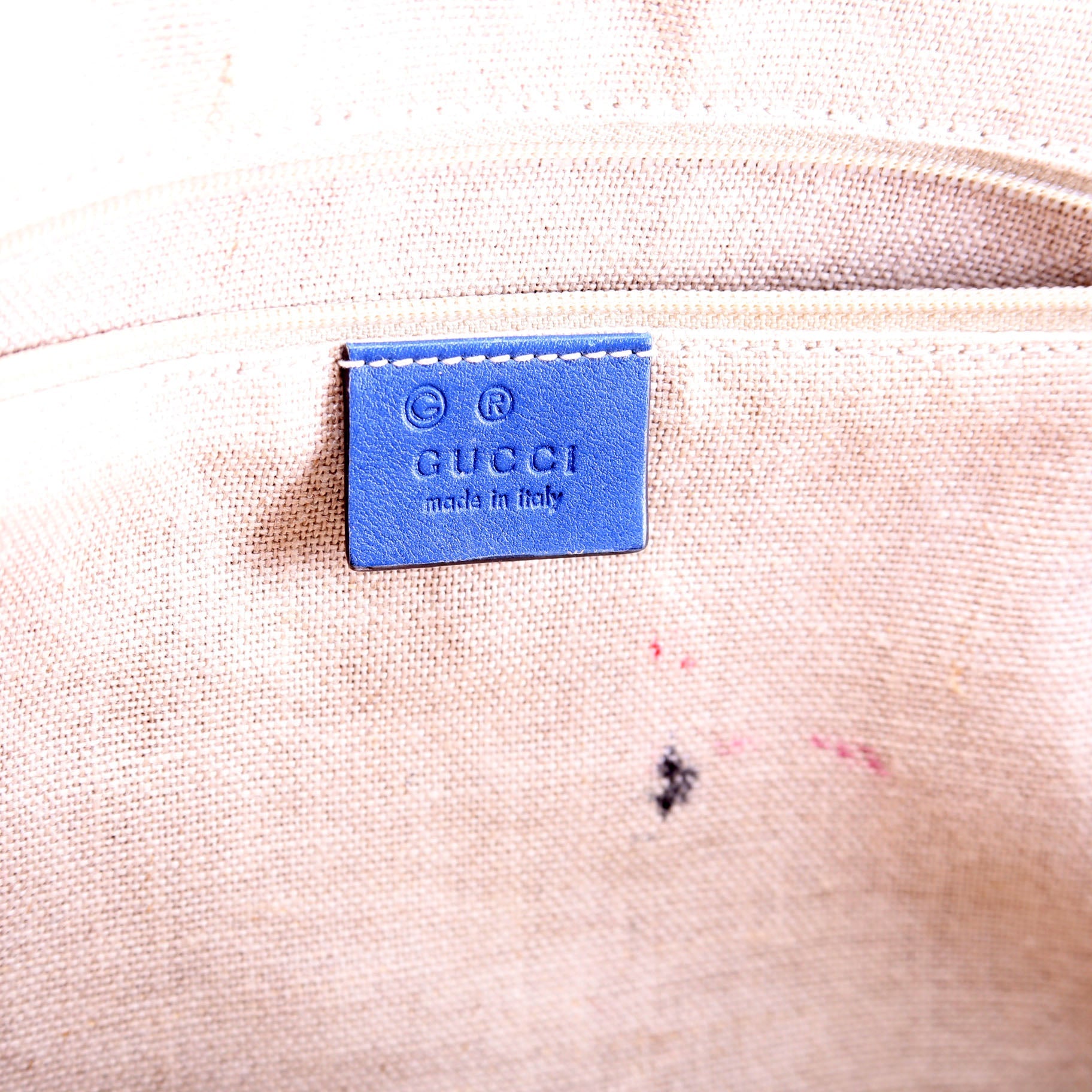 449663 Guccissima Dome Bag Medium Blue