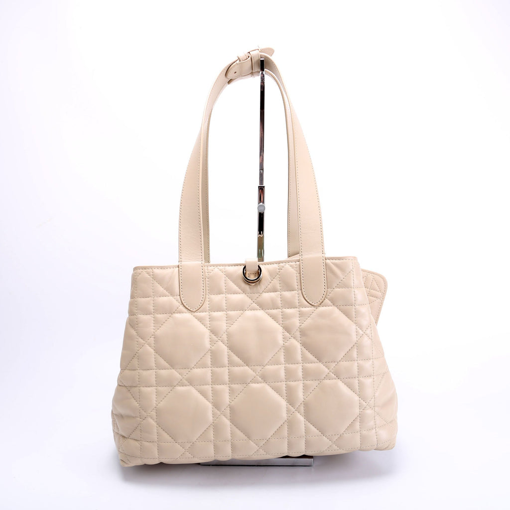 Dior Toujours Medium Macrocannage Calfskin Bag Beige