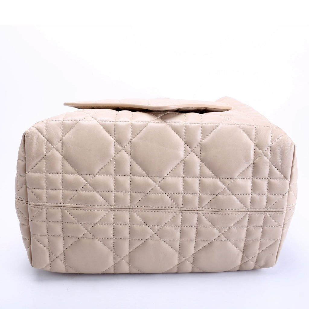 Dior Toujours Medium Macrocannage Calfskin Bag Beige