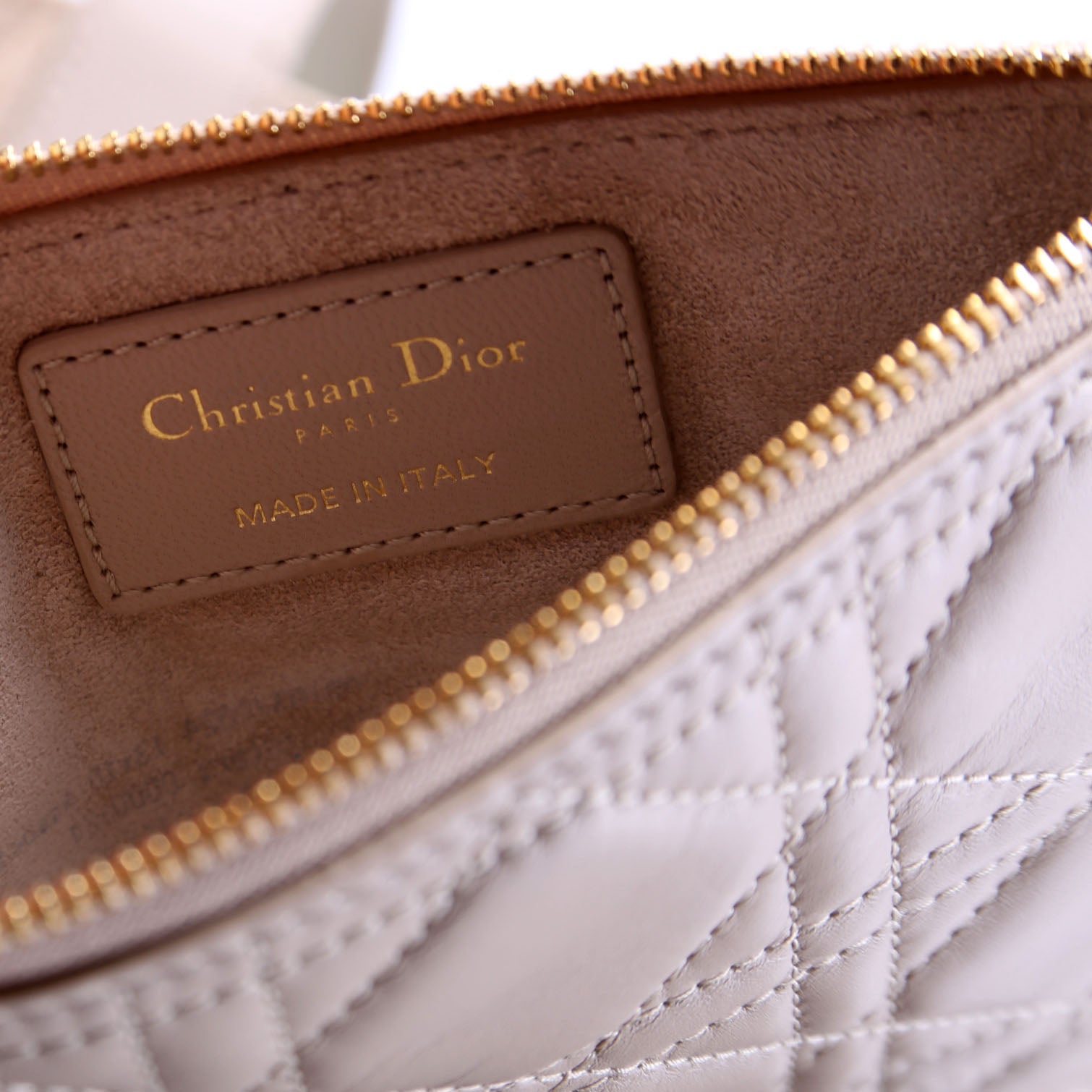 Dior Toujours Medium Macrocannage Calfskin Bag Beige
