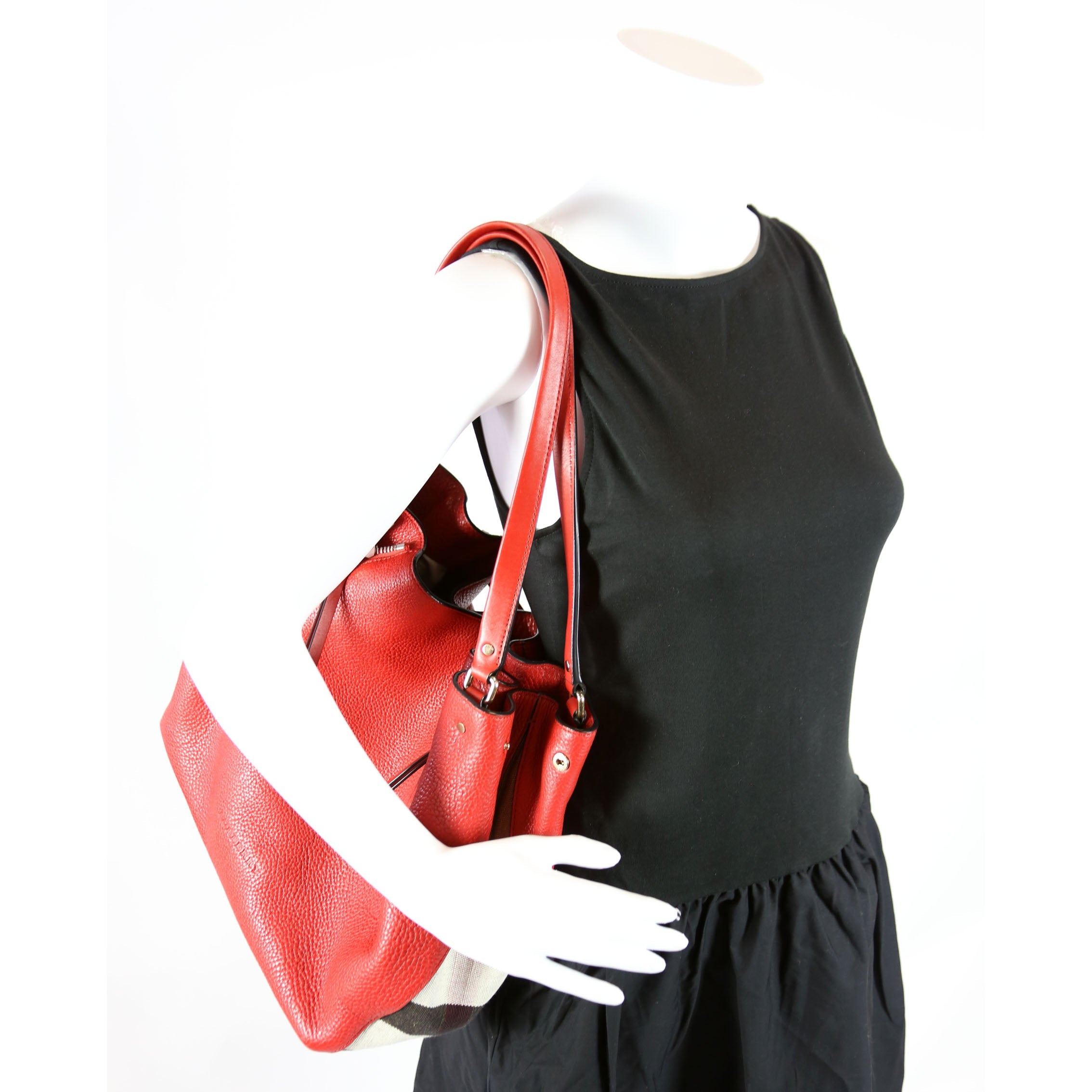 Maidstone Leather Medium Hobo Red