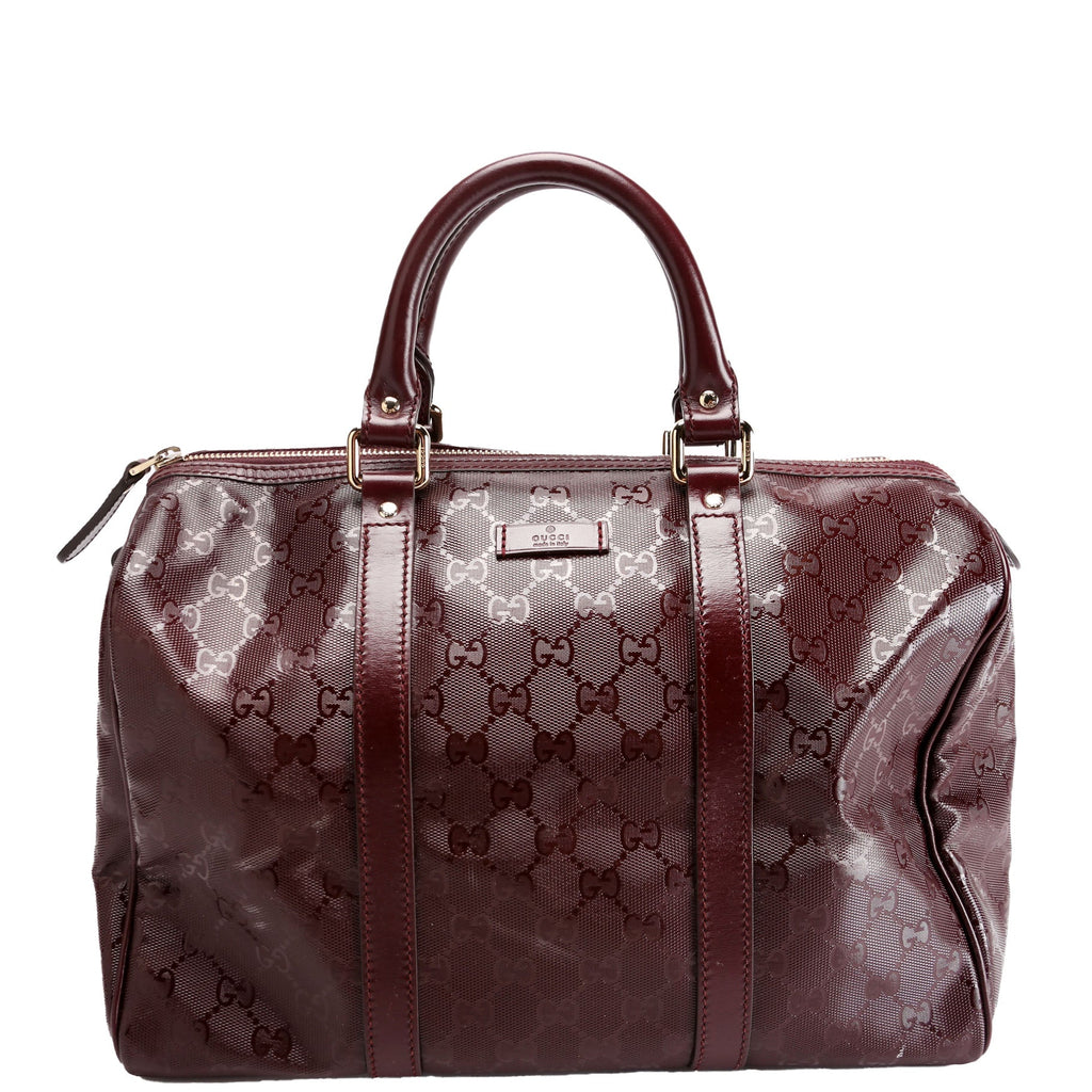 193603 GG Imprime Joy Boston Bag Burgundy