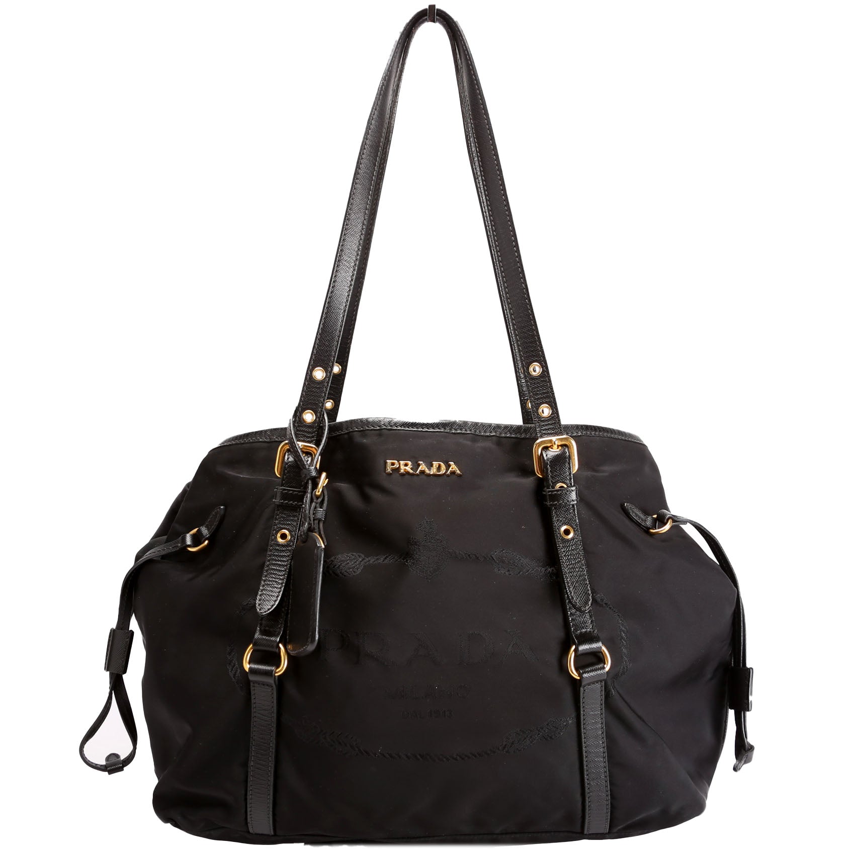 Logo To Vintage Nylon/Saffiano Black