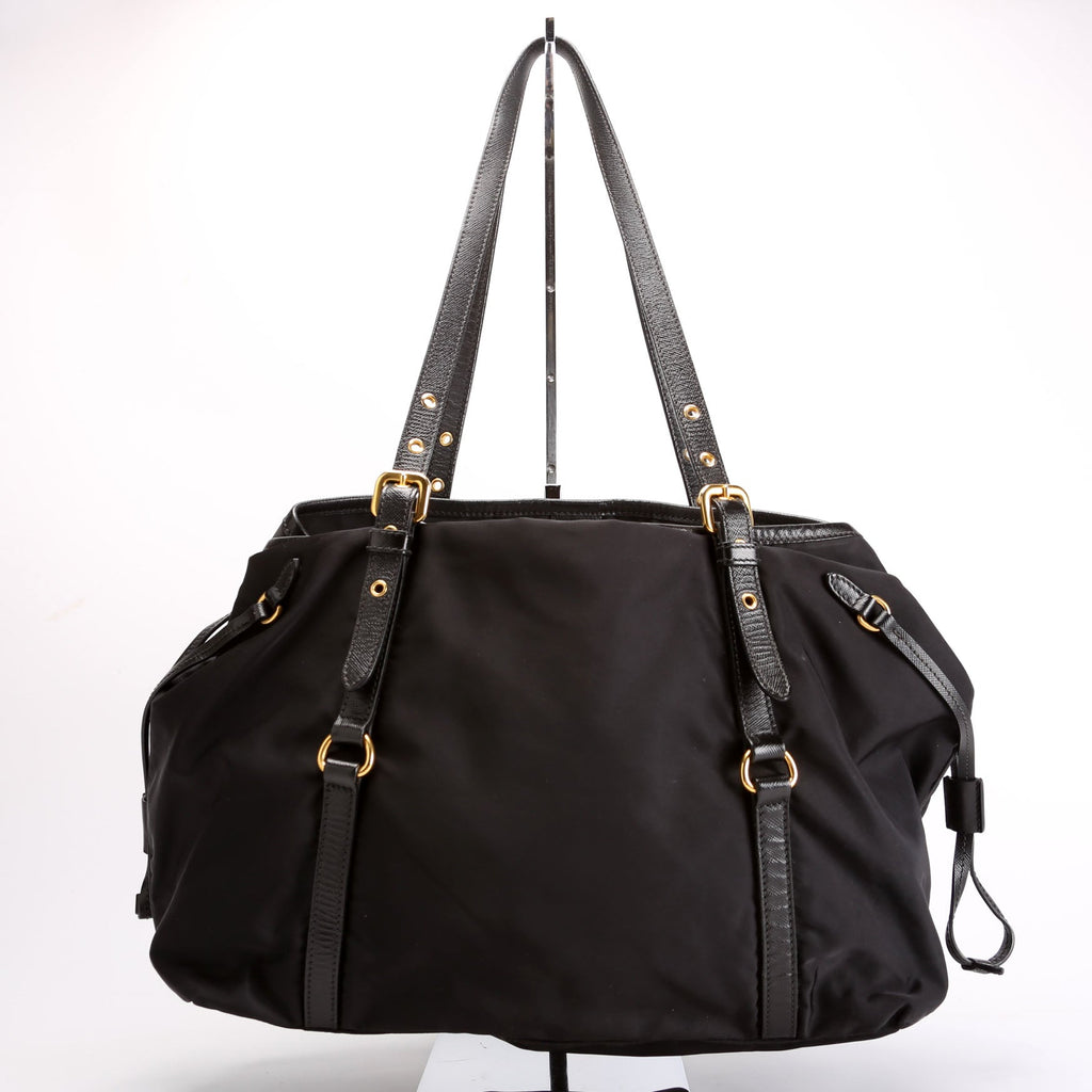 Logo To Vintage Nylon/Saffiano Black