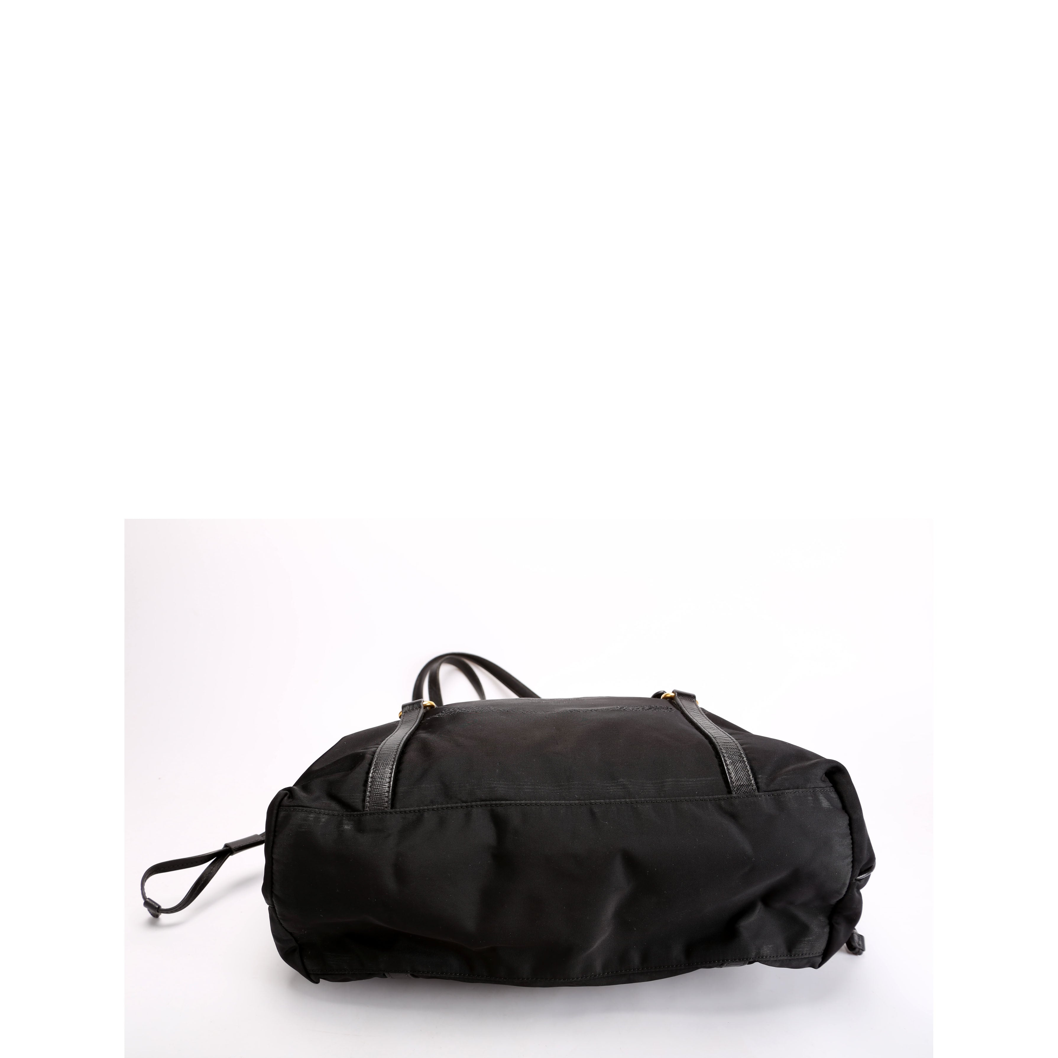 Logo To Vintage Nylon/Saffiano Black