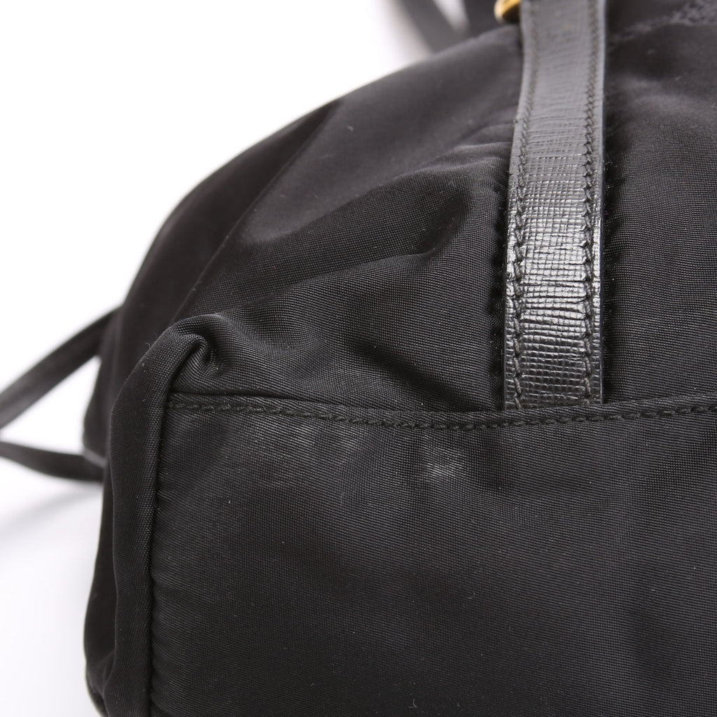 Logo To Vintage Nylon/Saffiano Black