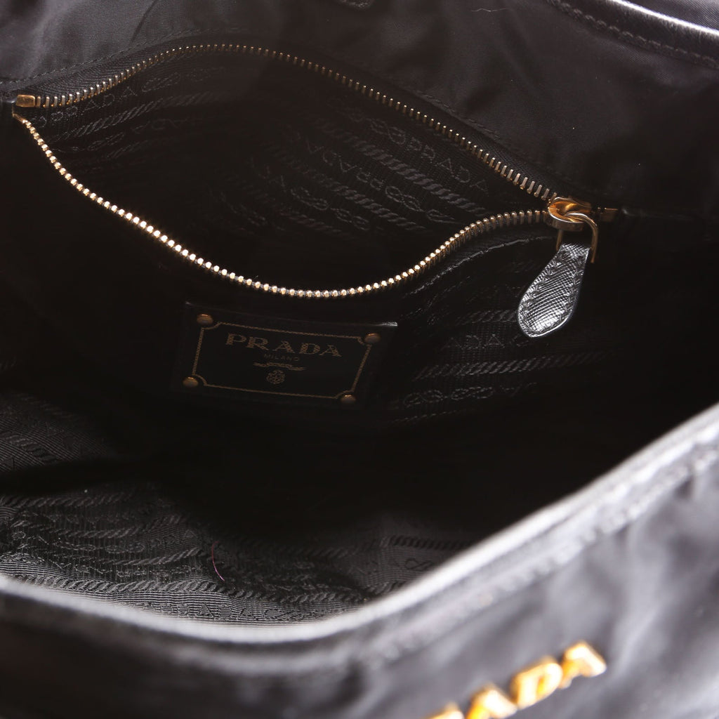 Logo To Vintage Nylon/Saffiano Black
