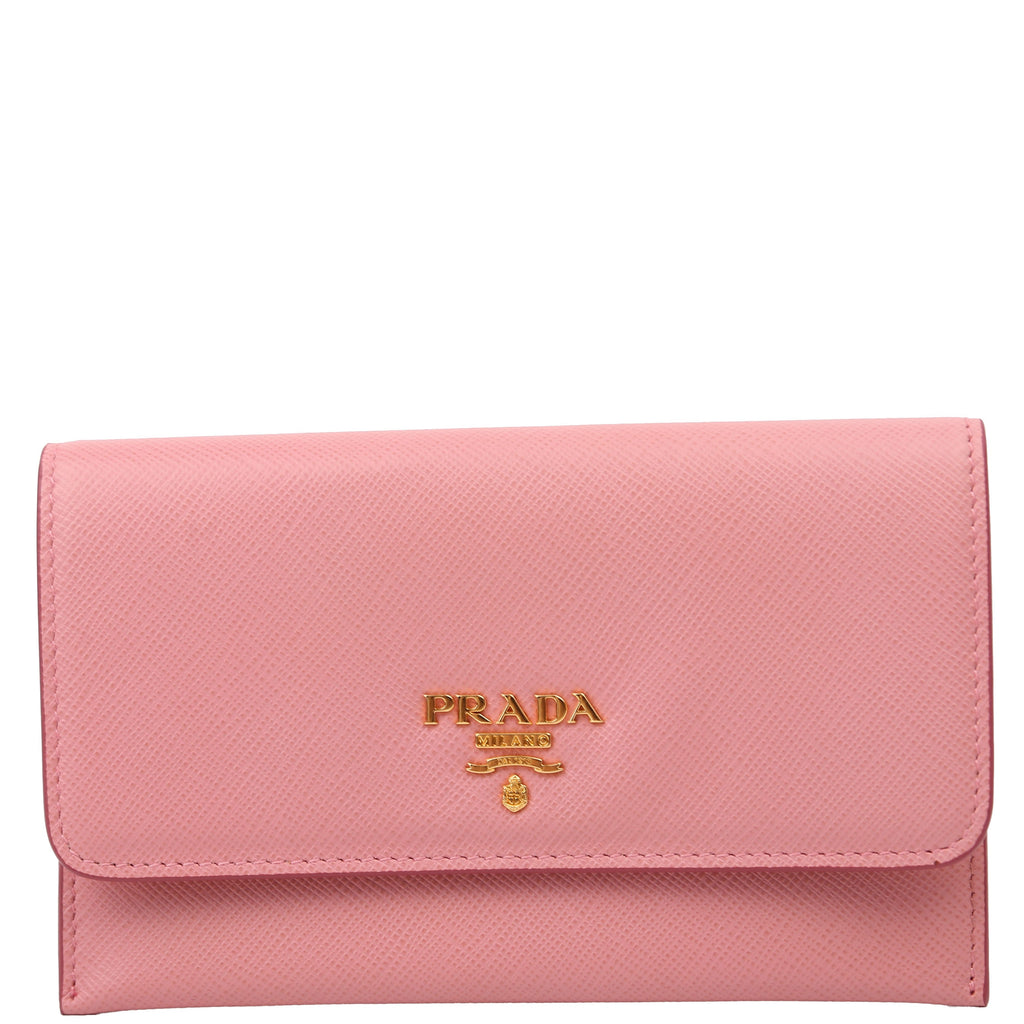 Saffiano Envelope Wallet Small Pink