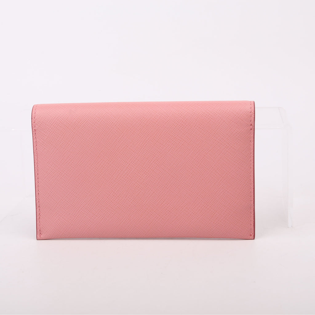Saffiano Envelope Wallet Small Pink