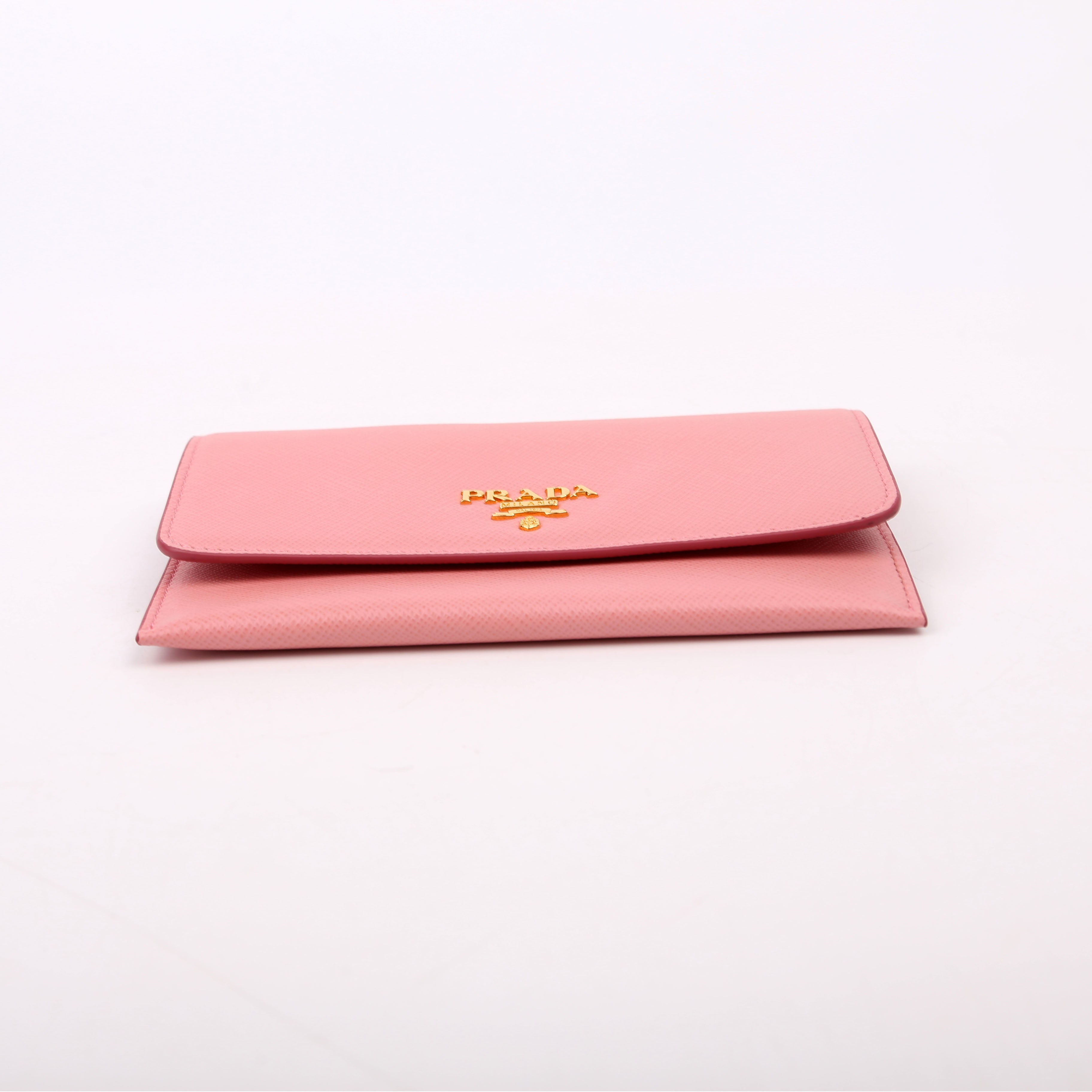 Saffiano Envelope Wallet Small Pink