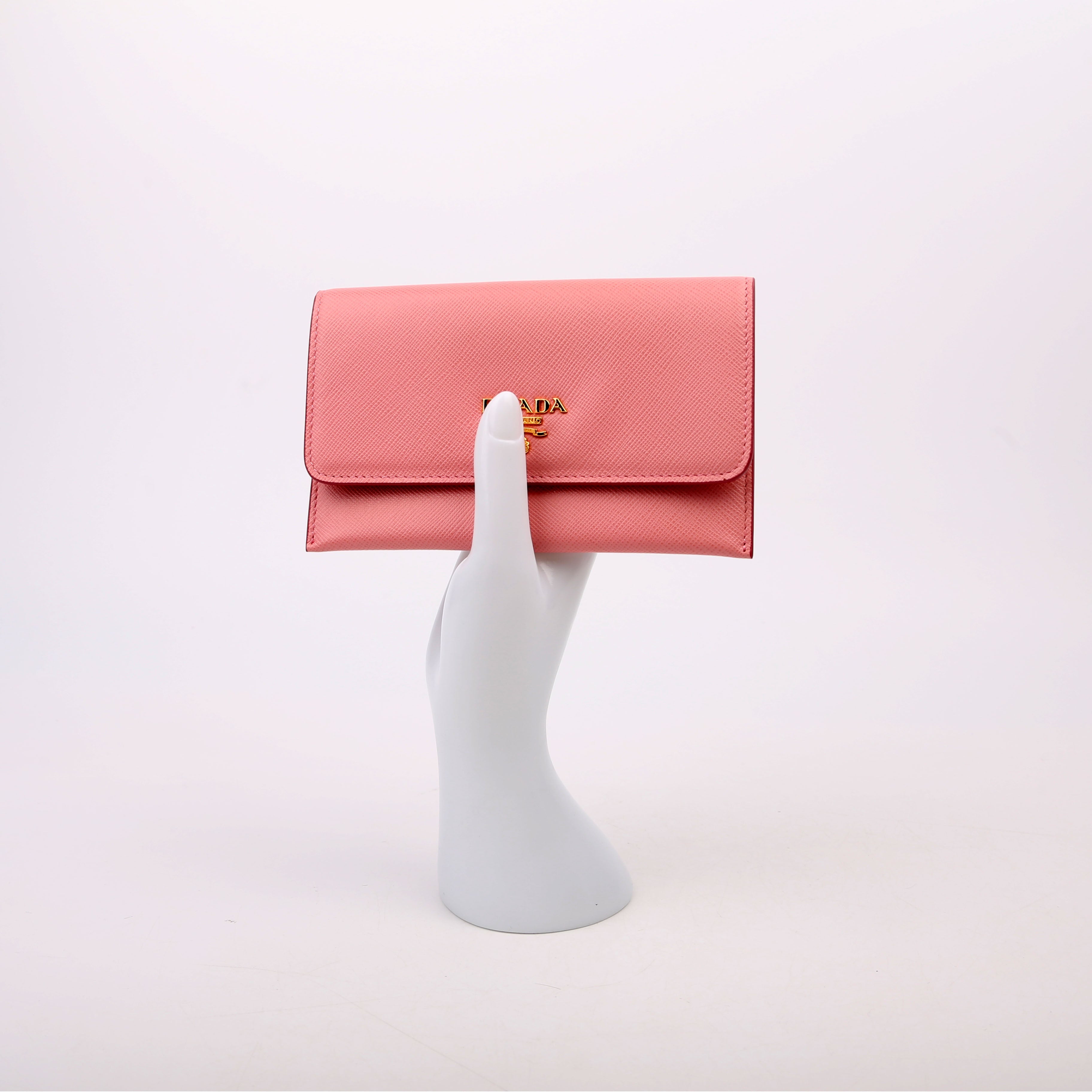 Saffiano Envelope Wallet Small Pink