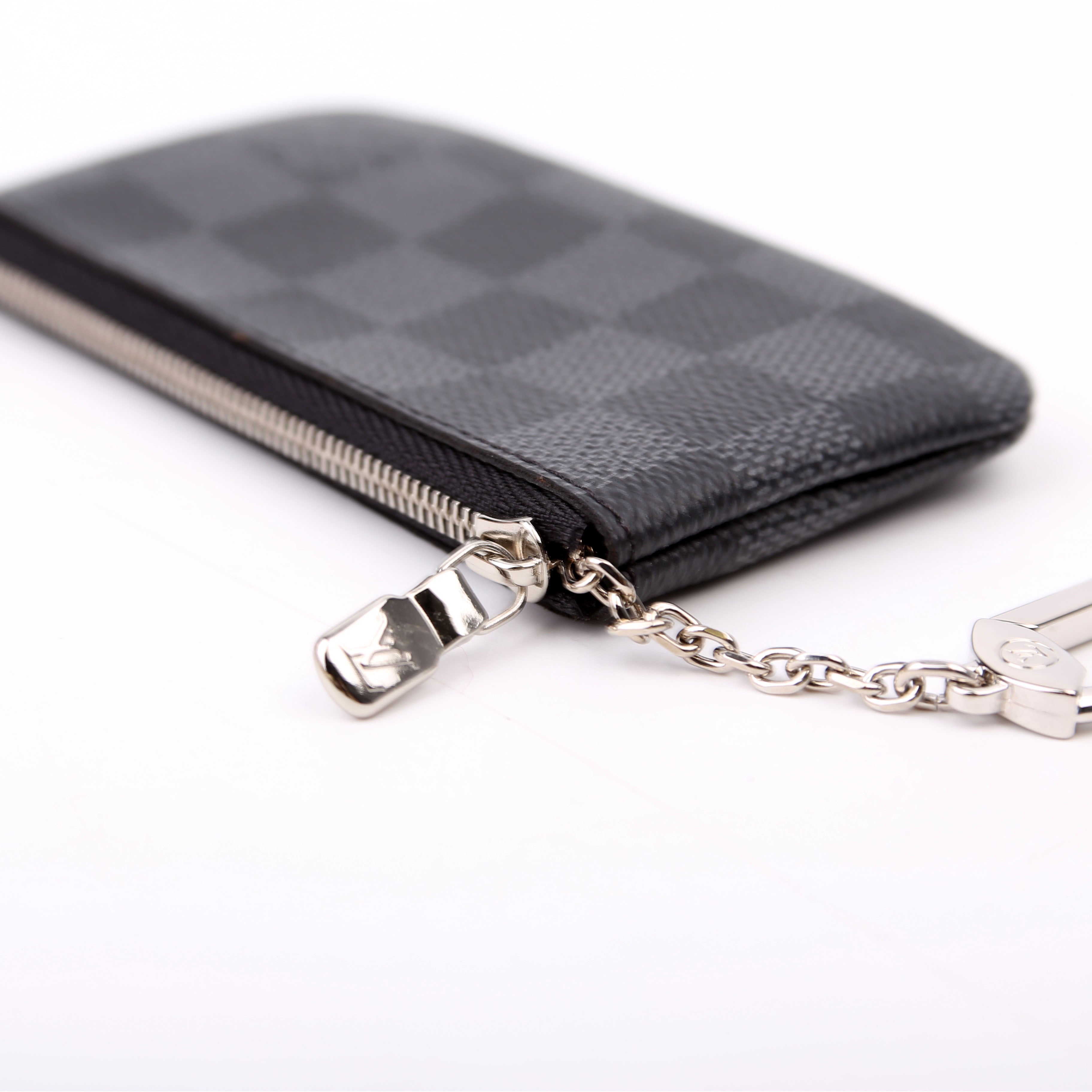 Pochette Cles Damier Graphite