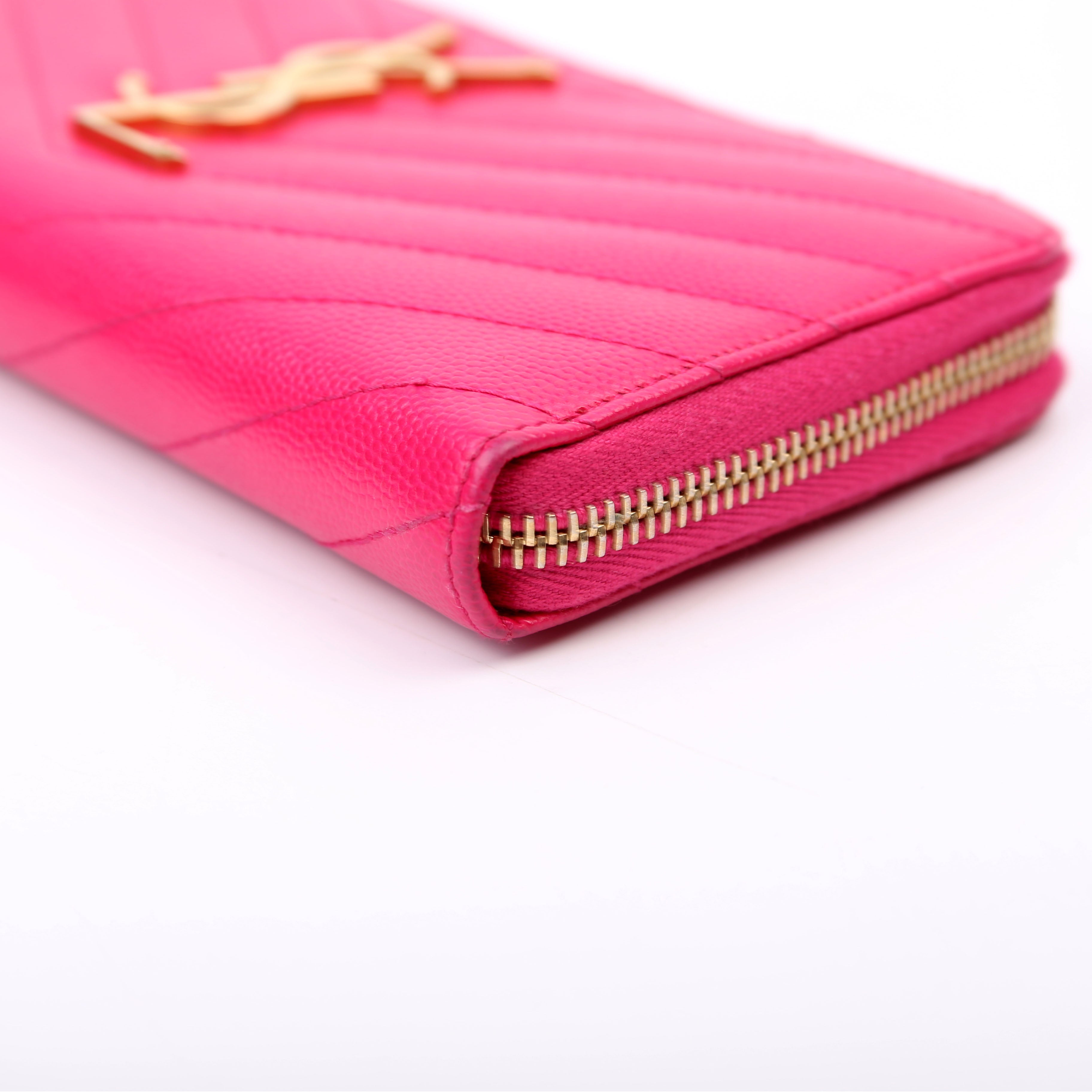 Grain De Poudre Zip Around Wallet Pink