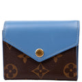 Zoe Wallet Monogram Blue