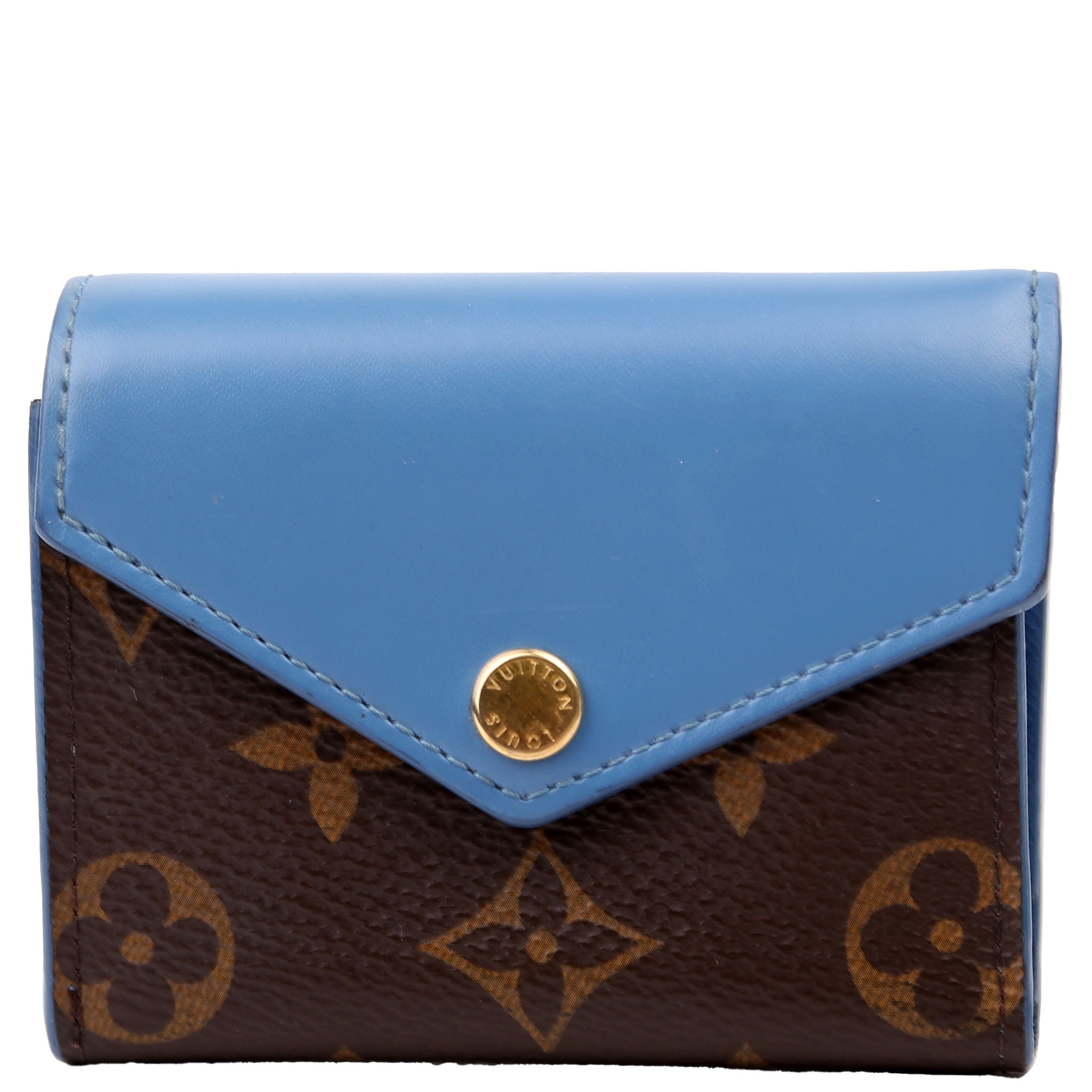 Zoe Wallet Monogram Blue