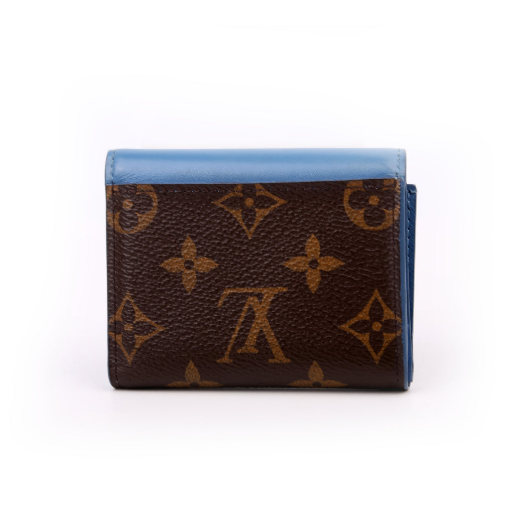 Zoe Wallet Monogram Blue