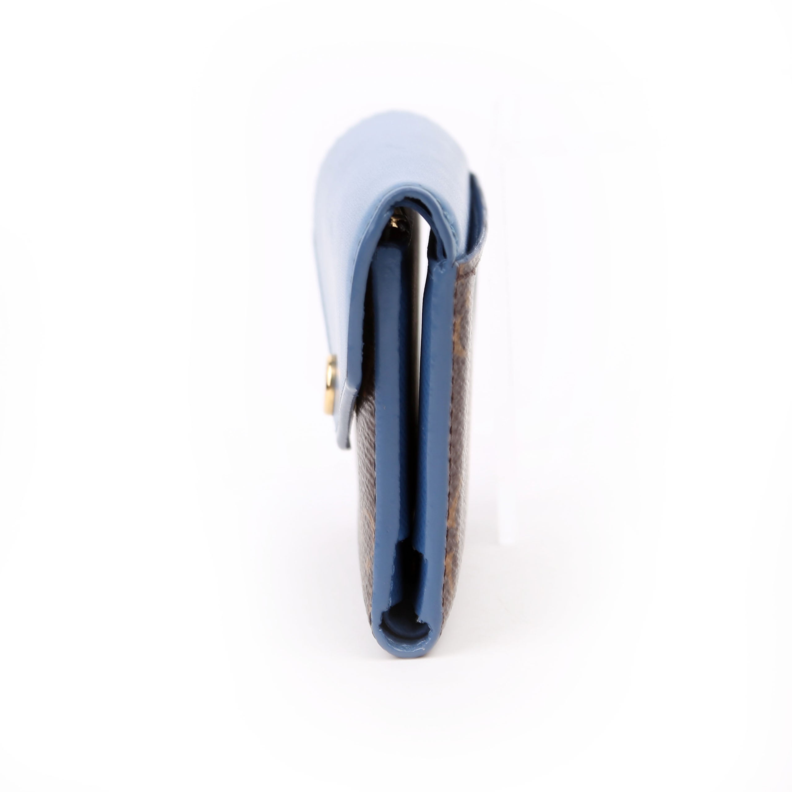 Zoe Wallet Monogram Blue