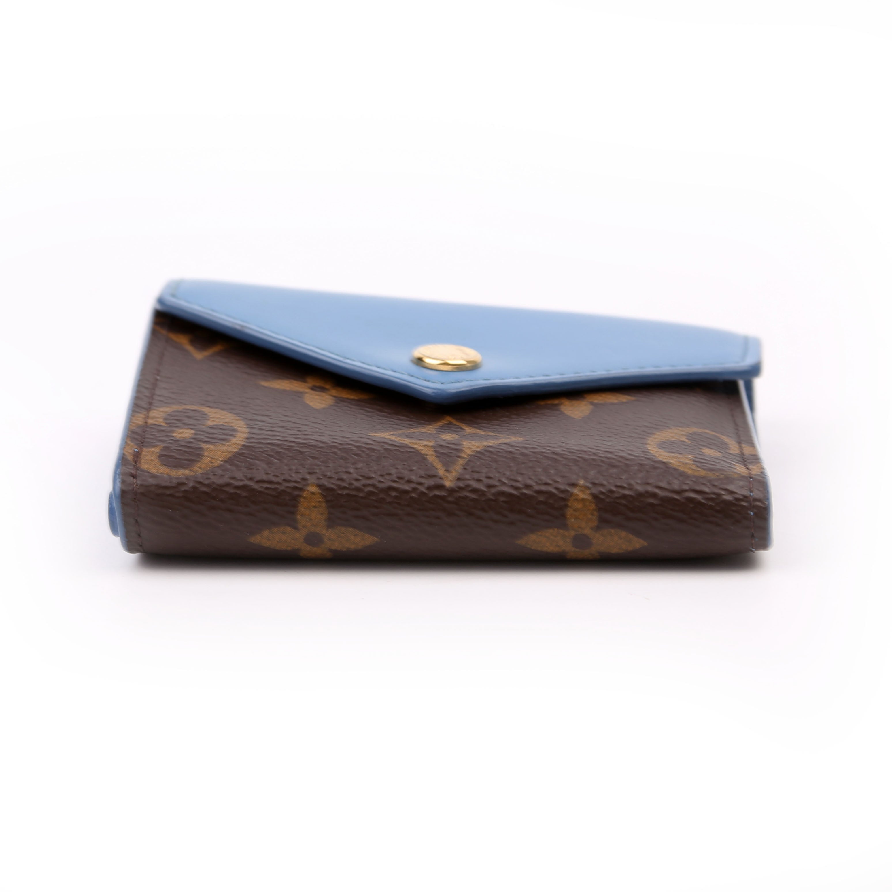 Zoe Wallet Monogram Blue