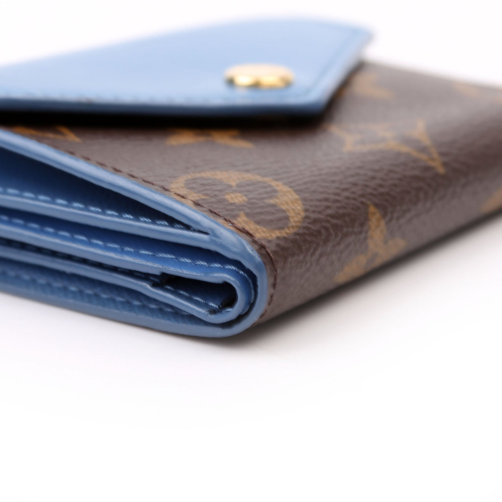 Zoe Wallet Monogram Blue