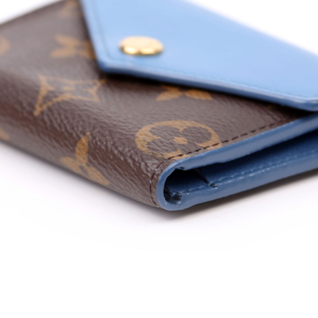 Zoe Wallet Monogram Blue