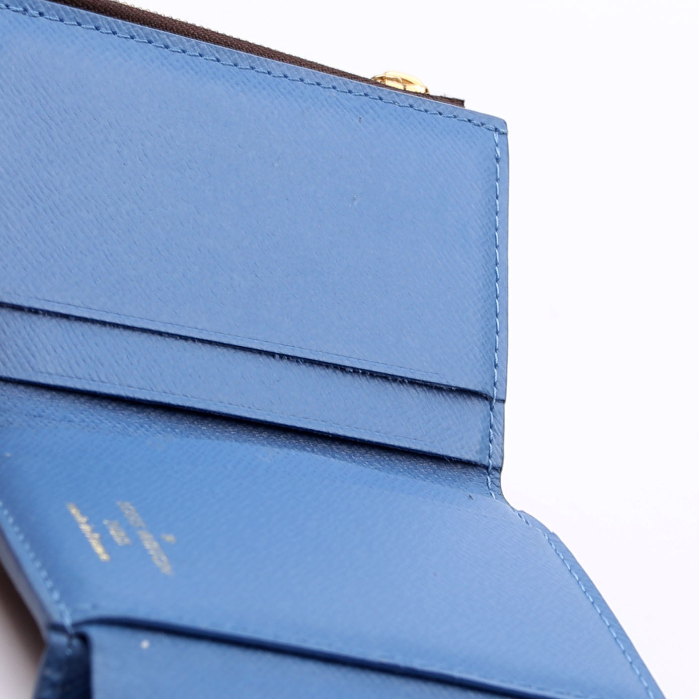 Zoe Wallet Monogram Blue