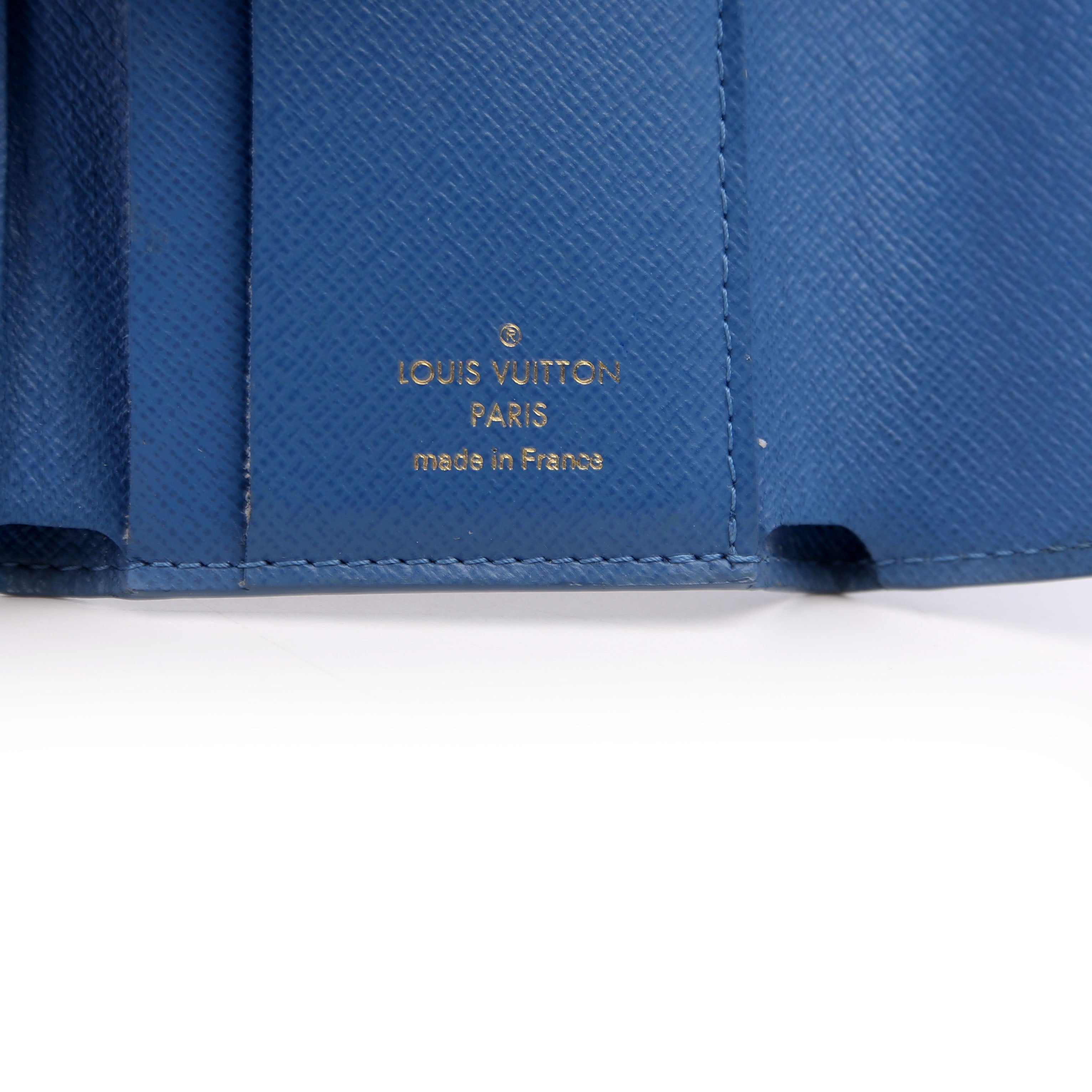 Zoe Wallet Monogram Blue
