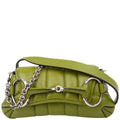 764339 Vertical Quilted Maxi Horsebit Chain Medium Shoulder Bag Green